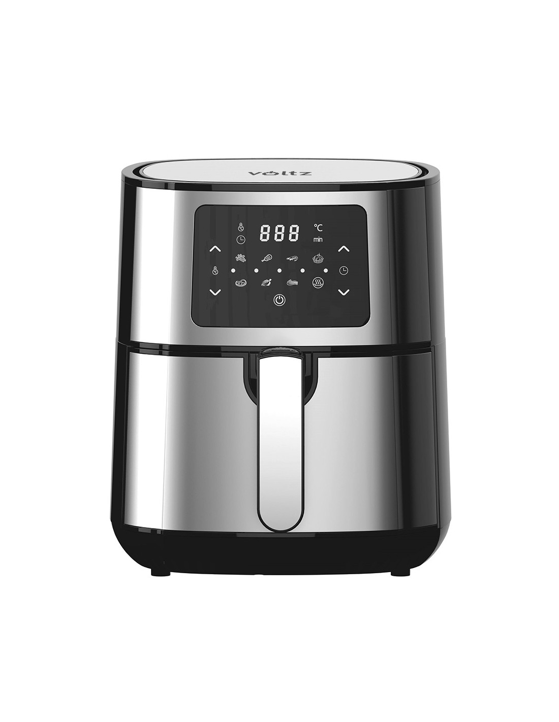 Voltz V51980M, AirFryer, 1400W, 5.5 litres, LED, Timer, 200°C, Inox