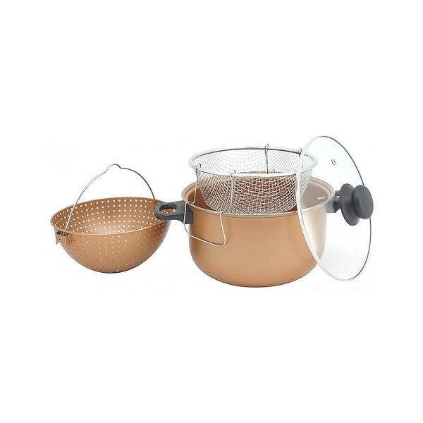 Cooking Pot with colander and frying...