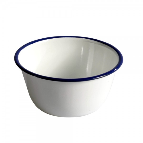 Carbon steel enamel pudding bowl...