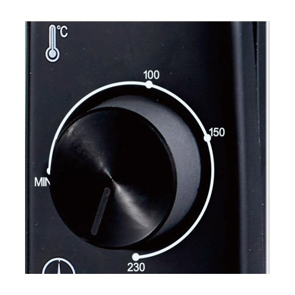 Фурна мини Rosberg R51441C, 800W\9л. до 230°C, Черна