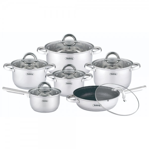 Cookware Set 12 pcs Rosberg R51210L12...