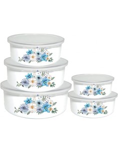 5 pcs, steel storage bowl...