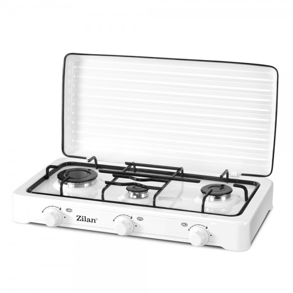 Gas cooker with three heating zones...